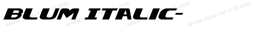 Blum Italic字体转换